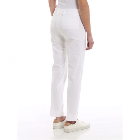 Piazza Sempione Kim White Cotton Tailored Trousers Size 10 US / IT 46 - Picture 3 of 9